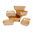 Cuvete de Madeira 205x100x70mm C/ Papel Vegetal - Pacote 50 unidades