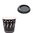 Vaso Cartón Impreso Negro 120ml (4Oz) - Caja Completa 1000 unidades