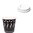 Vaso Cartón Impreso Negro 120ml (4Oz) - Caja Completa 1000 unidades