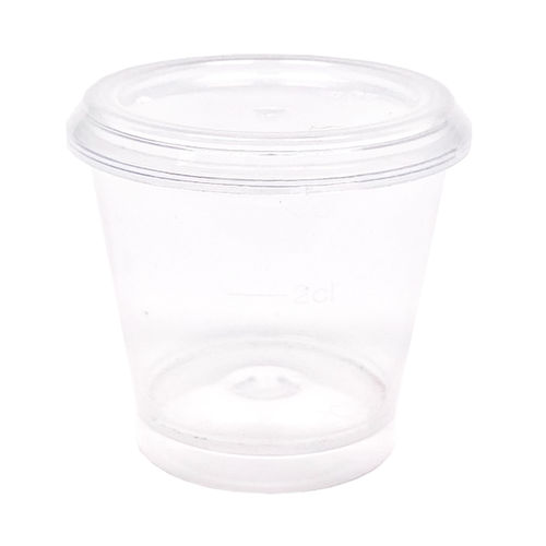 Vaso Plástico SHOT Liso 30ml (PP) Con Tapa - 100 Unidades