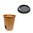 Paper Cups 350ml (12Oz) 100% Kraft w/ Black “To Go” Lid – Box of 2000 units