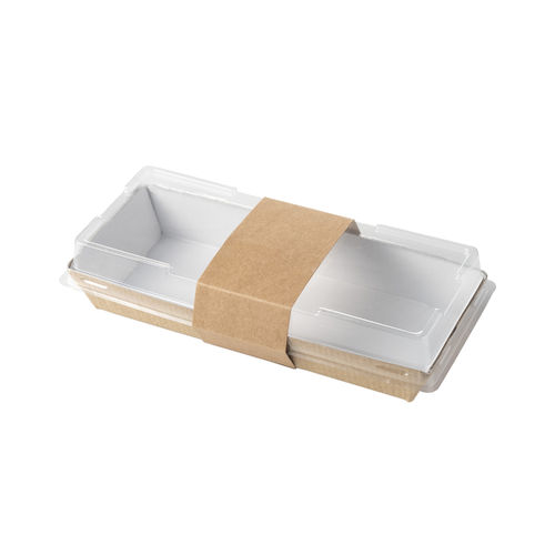 Kraft Sushi Tray 210x90 With Lid - Box 650 Units