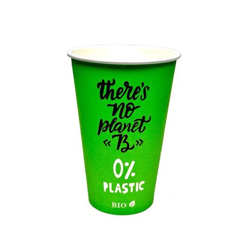 Vaso Cartón 340ml (12Oz) Sin Plástico - 50 Unidades