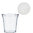 320ml RPET Plastic Cup with Closed Flat Lid - Pack of 50 Units