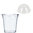 360ml RPET Plastic Cup with Perforated Dome Lid - Pack of 50 Units