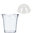 360ml RPET Plastic Cup with Perforated Dome Lid - Box 1250 Units