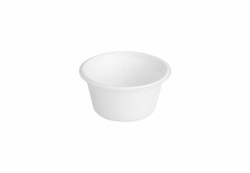 Sugarcane Sauce Bowl 2oz White With Lid - Box 3000 Units